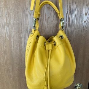 Boden Yellow leather handbag